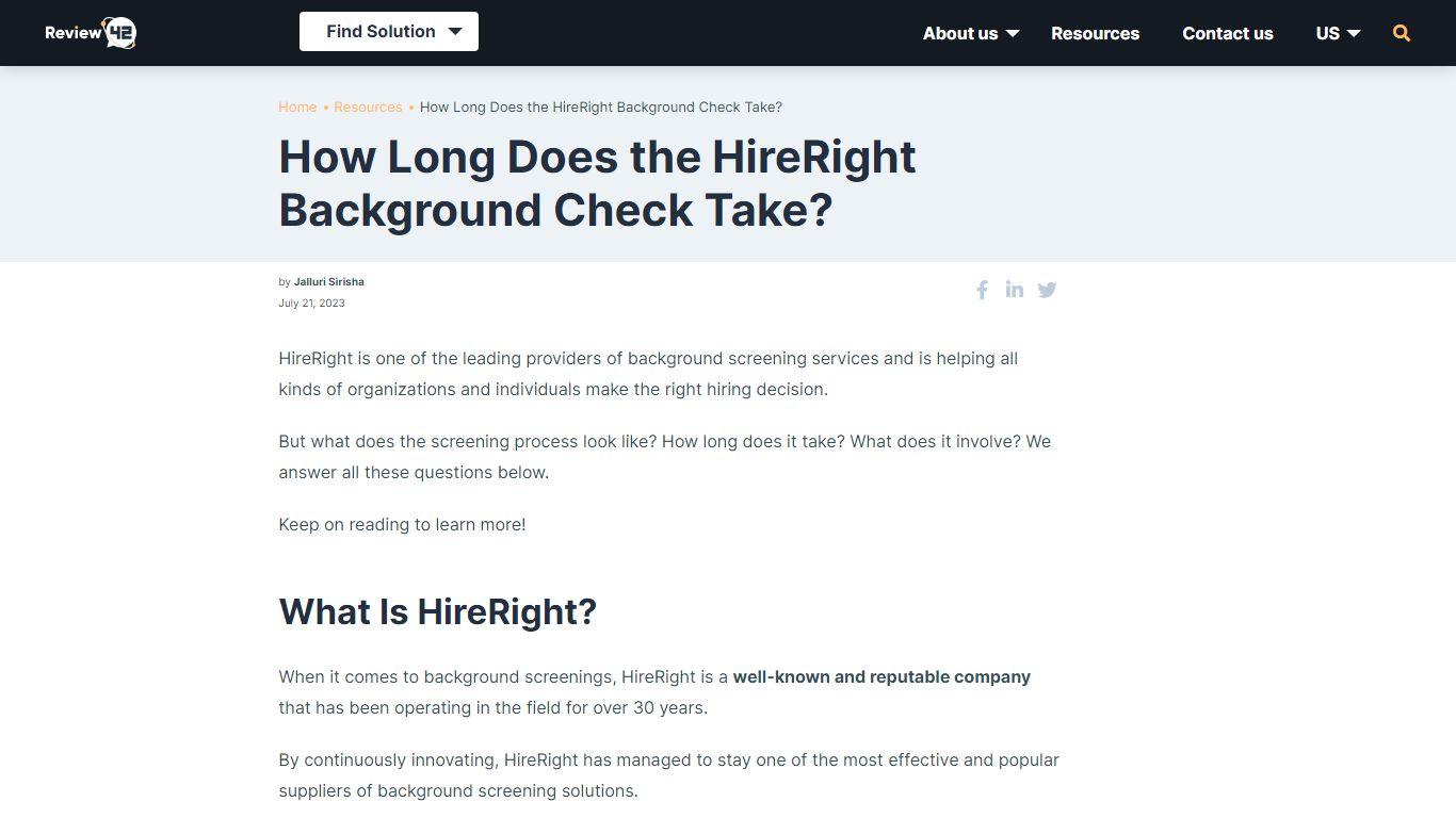 How Long Does the HireRight Background Check Take? - Review42