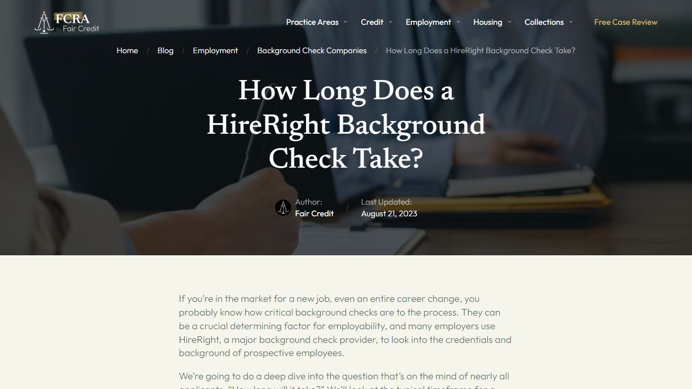 How Long Does a HireRight Background Check Take?
